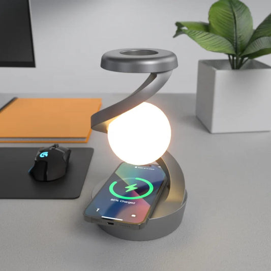 Lampe Flottante Rotative Sans Fil RVB avec chargeur sans fil