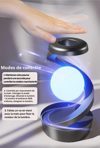 Lampe Flottante Rotative Sans Fil RVB avec chargeur sans fil