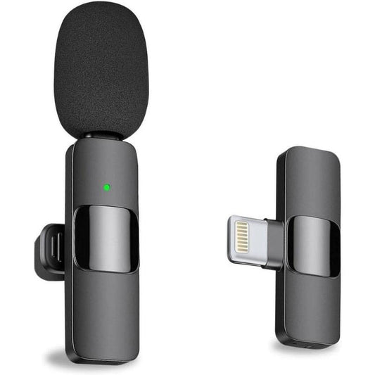 2x Micro Cravate Sans Fil pour iPhone avec Émetteur port lightning IOS pour Téléphone - Clarté Audio Professionnelle à Portée de Main